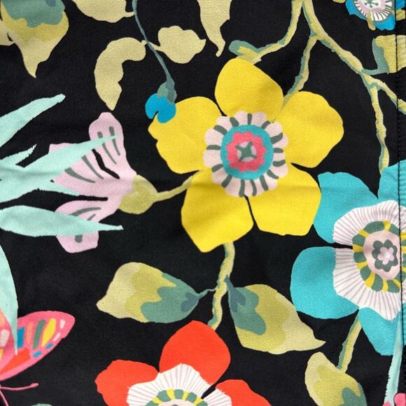 J. Crew Liberty Fabric Bikini 36B Top / Medium Bottom Black Pink Yellow - Picture 14 of 16